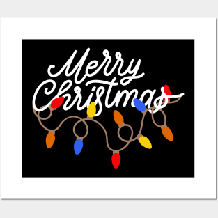 Merry Christmas Lights Posters and Art